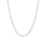 18" Rhodium Plated Paperclip Necklace