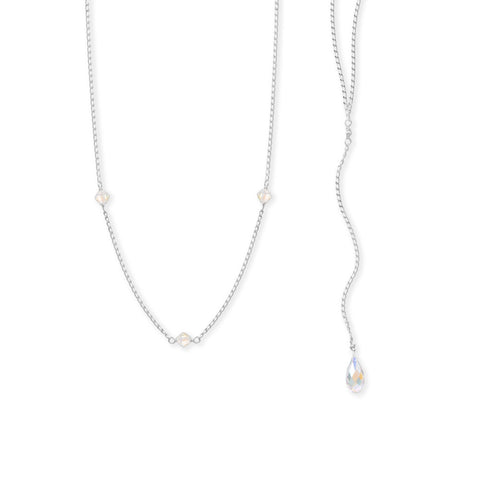 Dazzling Swarovski Crystal Back Drop Necklace