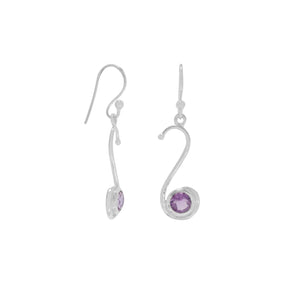 S Design Amethyst Earrings