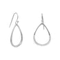 Rhodium Plated CZ Pear Drop Earrings