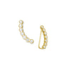 14 Karat Gold Plated Bezel CZ Ear Climbers