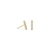 14 Karat Gold Plated Mini CZ Bar Studs