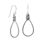 Oxidized Celtic Knot Pear Outline French Wire Earrings
