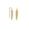 14 Karat Gold Plate Feather Earrings
