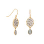 14 Karat Gold Plated Labradorite French  Wire Earrings