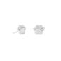 Polished Crystal Paw Print Stud Earrings