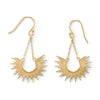 "Shine On!" 14 Karat Gold Plated Sunburst Earrings