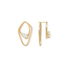 Two-In-One Moonstone and White Topaz Kite Earrings