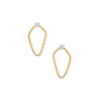 Two-In-One Moonstone and White Topaz Kite Earrings
