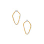14 Karat Gold White Topaz Stud Earrings