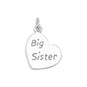 Oxidized "Big Sister" Heart Charm