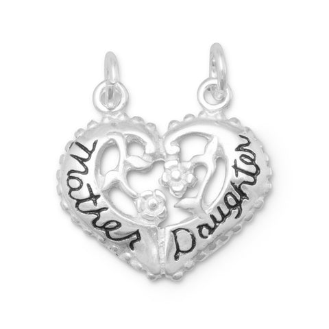 Heart Shaped Mother/Daughter Break-Away Charm