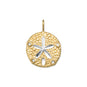 14 Karat Gold Plated Sand Dollar Pendant