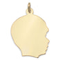 Large 14/20 Gold Filled Engravable Boy Silhouette Pendant