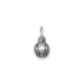 Oxidized Baseball Charm