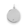 Engravable Rhodium Plated CZ Birthstone Pendant (January-December)