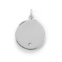 Engravable Rhodium Plated CZ Birthstone Pendant (January-December)