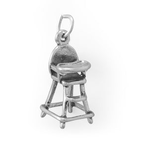 Oxidized 3D High Chair Charm