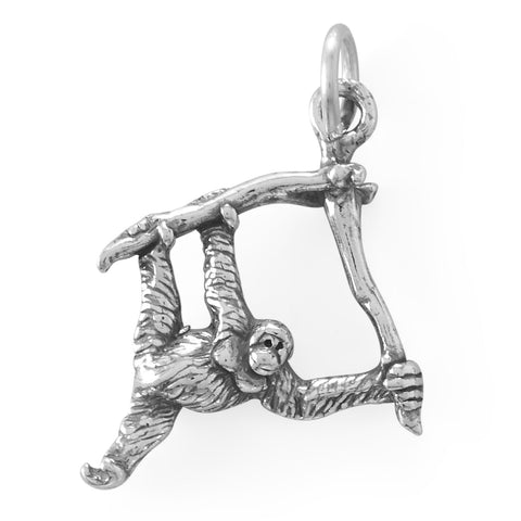 Oxidized 3D Playing Orangutan Charm