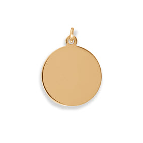 Large 14/20 Gold Filled Round Engravable Pendant