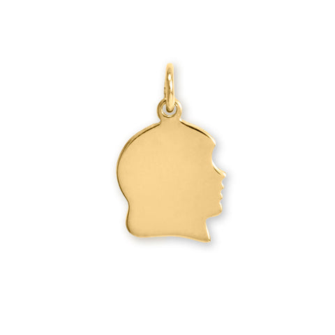 Small 14/20 Gold Filled Engravable Girl Silhouette Pendant