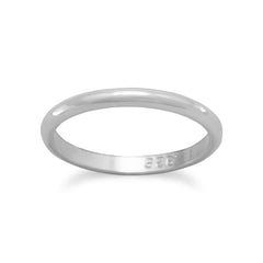 Small Size 1.5mm Silver Band Ring