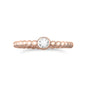 14 Karat Rose Gold Plated Solitaire CZ Ring