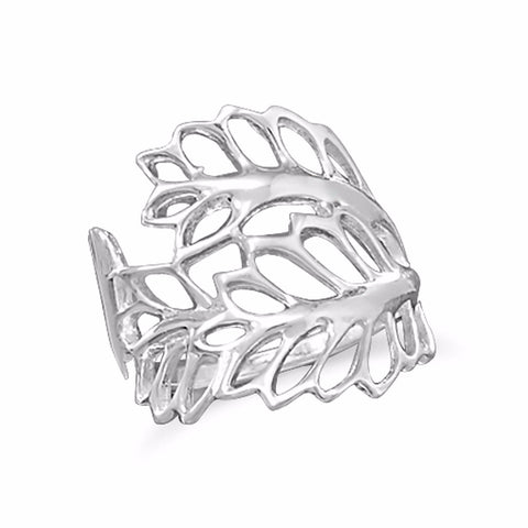 Cutout Leaves Ring
