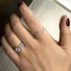 Rhodium Plated CZ Split Design Ring