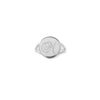 Round Engravable Ring with "V" Band