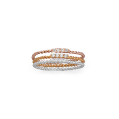 Three Times the Charm! Set of Three CZ Rings