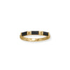 Bodacious Baguettes! 14 Karat Gold Plated Black Baguette CZ Ring