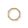 14 Karat Gold Plated Rainbow Enamel Flat Edge Ring
