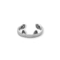 Oxidized Perky Cat Ear Wrap Ring