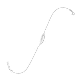 Sideways Feather Anklet