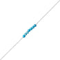 9.5" + .5" + .5" Blue Howlite Bead Bar Anklet