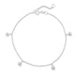 9" + 1" Polished Star Charm Anklet