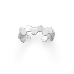 Polished Honeycomb Toe Ring