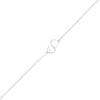 9" + 1" Interlocking Twisted Wire Hearts Anklet