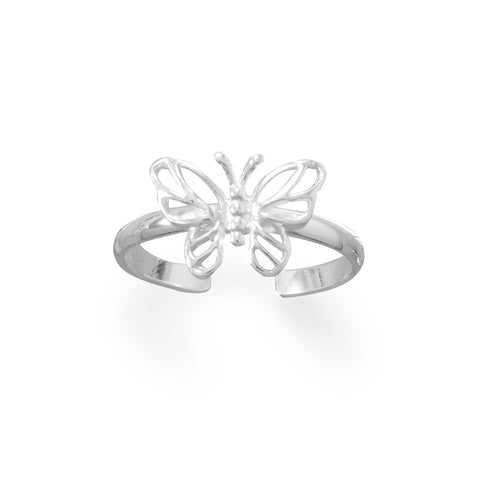 Cutout Butterfly Toe Ring