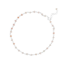 Pink Party! 9.5" + 1" Opal Bead Anklet