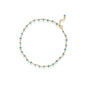 Sea Breeze Blue! 9.5" + 1" 14 Karat Gold Plated Apatite Bead Anklet