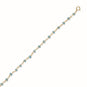 Sea Breeze Blue! 9.5" + 1" 14 Karat Gold Plated Apatite Bead Anklet