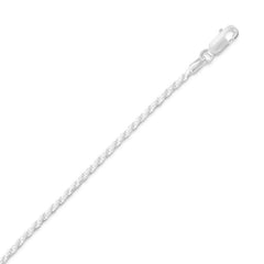 Diamond Cut Rope Chain Necklace (1.7mm)