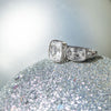 Rhodium Plated CZ Split Design Ring