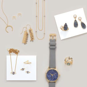 14 Karat Gold Plated Mini CZ Planet Studs