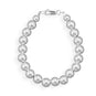 8" 8mm Sterling Silver Bead Bracelet