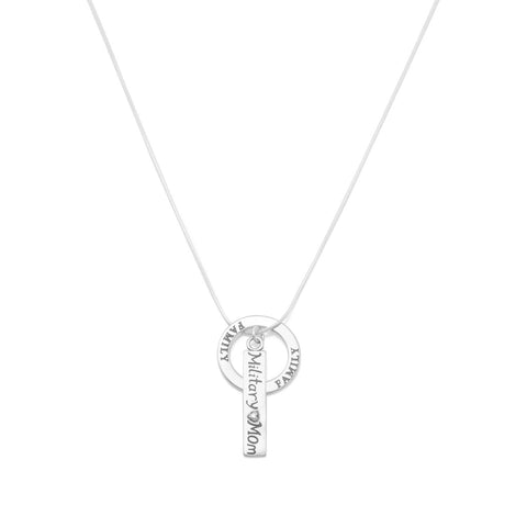 Oxidized Military Mom Charm