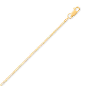 14 Karat Gold Plated 040 Curb Chain Necklace (1.4mm)