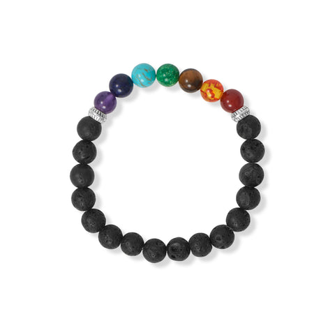 Gemstone Chakra Stretch Bracelet